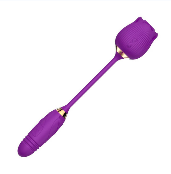 The Rose Toy Clit Sucker con vibrador de bala de empuje