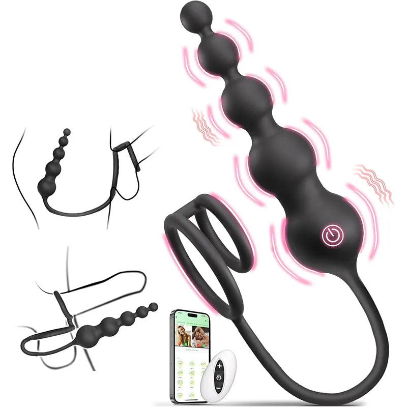 Remote Control Multi-Penis Ring Vibrating Vestibule Plugs