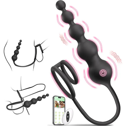 Remote Control Multi-Penis Ring Vibrating Vestibule Plugs