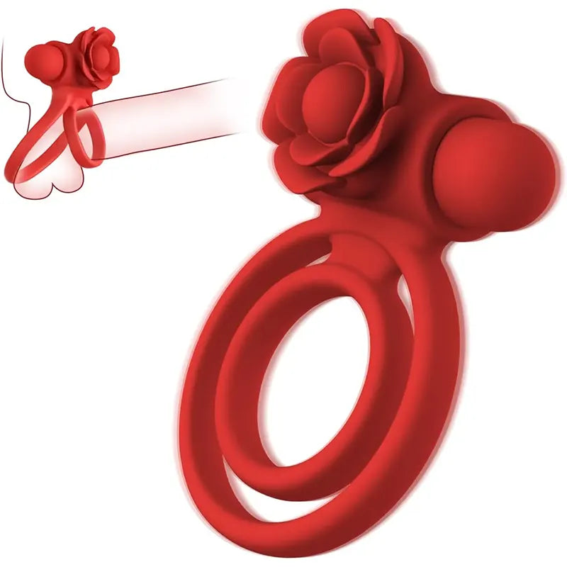 Rose Vibrating Stimulating Penis Ring