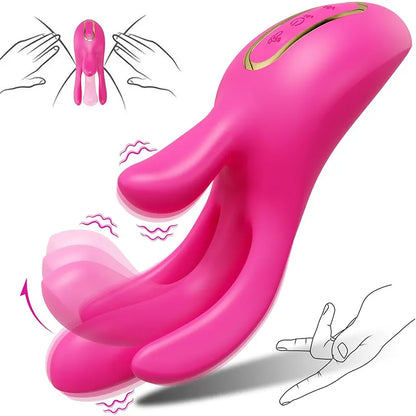 3 in 1 Finger insertion for clitoral stimulation G-spot vibrator