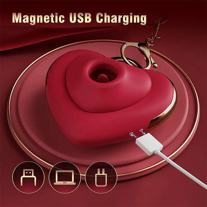 Heart Shaped Suction G-Spot Vibrator