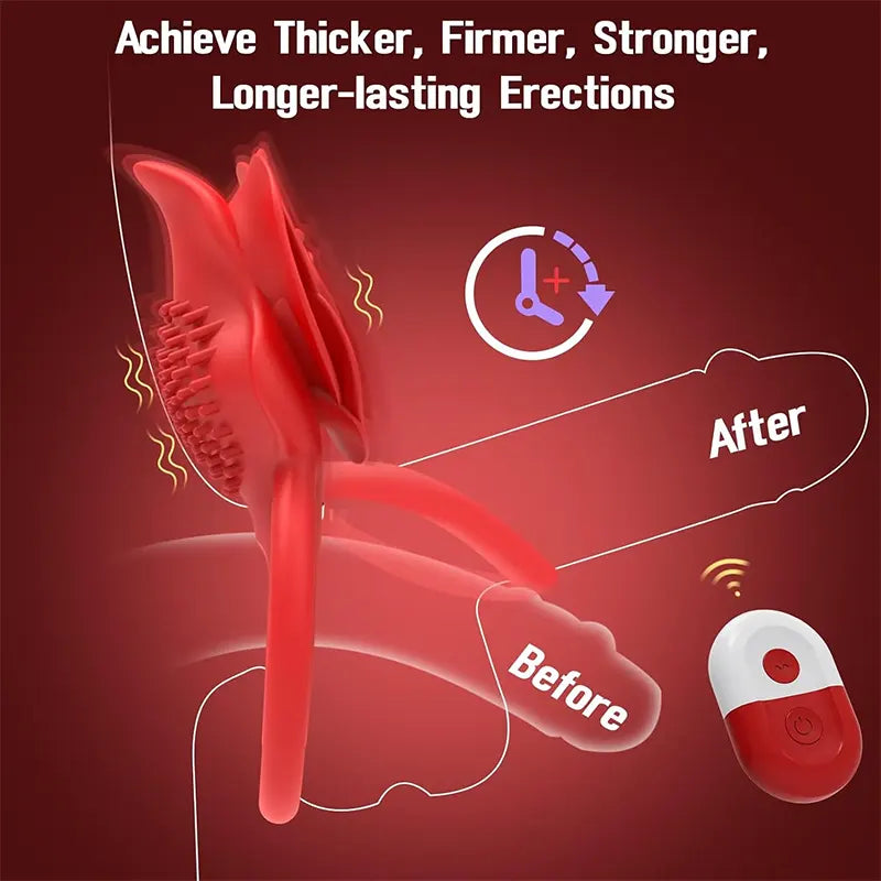 Rose Couple Vibrating Cock Ring