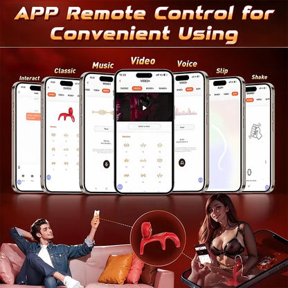 Rose Three Ring App Remote Control Penis Ring