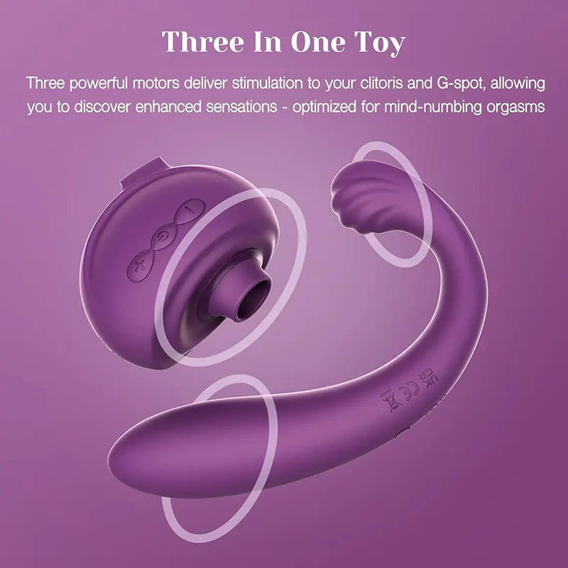 Detachable 3-in-1 Clitoral Sucking Vibrator