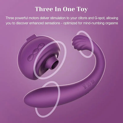 Detachable 3-in-1 Clitoral Sucking Vibrator