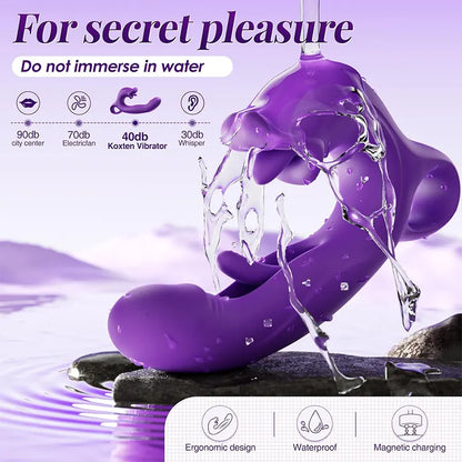 Rose Slap Vibrating Tongue Licking Toy Vibrator