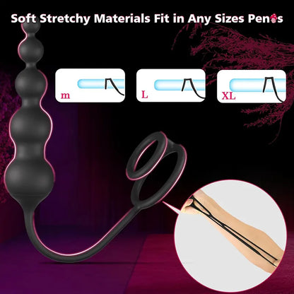 Remote Control Multi-Penis Ring Vibrating Vestibule Plugs