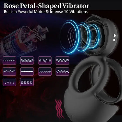 Rose Clitoral Stimulation Penis Ring
