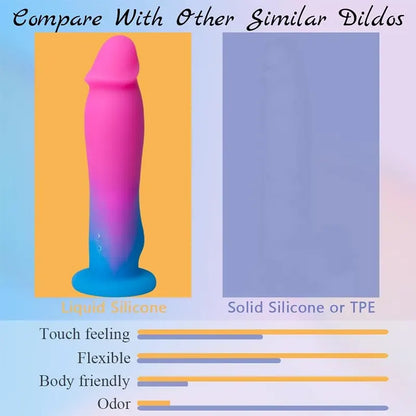 Ombre Bliss Suction Cup Vibrating Dildo