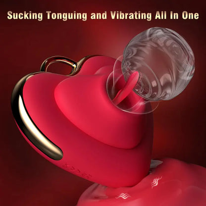 Heart Shaped Suction G-Spot Vibrator