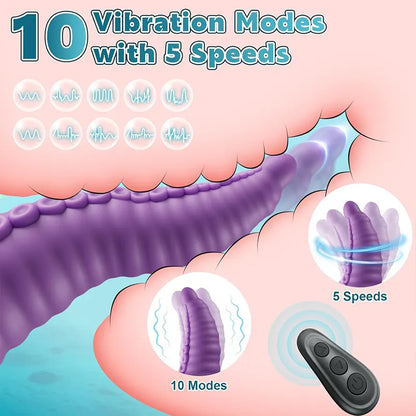 Remote Control Silicone Tentacle Suction Cup Vibrator