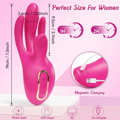 3 in 1 Finger insertion for clitoral stimulation G-spot vibrator