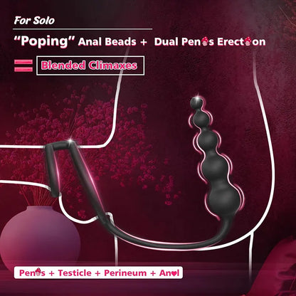 Remote Control Multi-Penis Ring Vibrating Vestibule Plugs