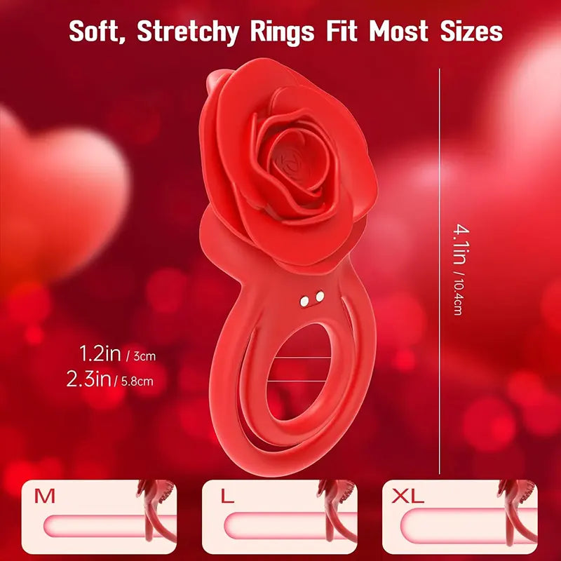 Rose Couple Vibrating Cock Ring