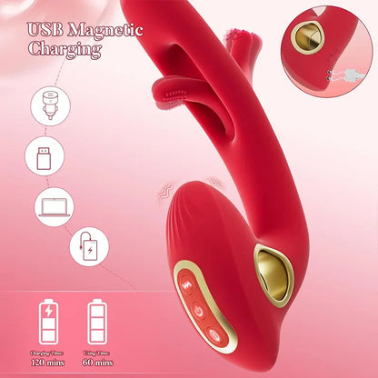 Tongue Slapping G-Spot Clitoral Vibrator