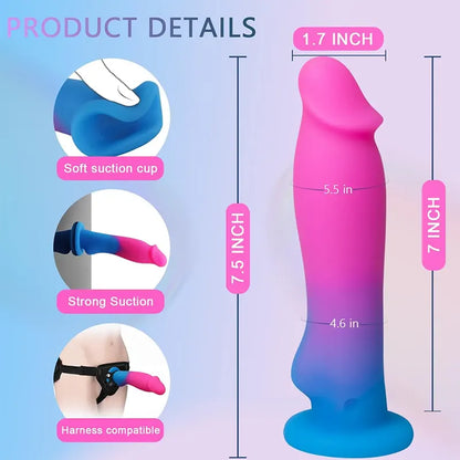 Ombre Bliss Suction Cup Vibrating Dildo