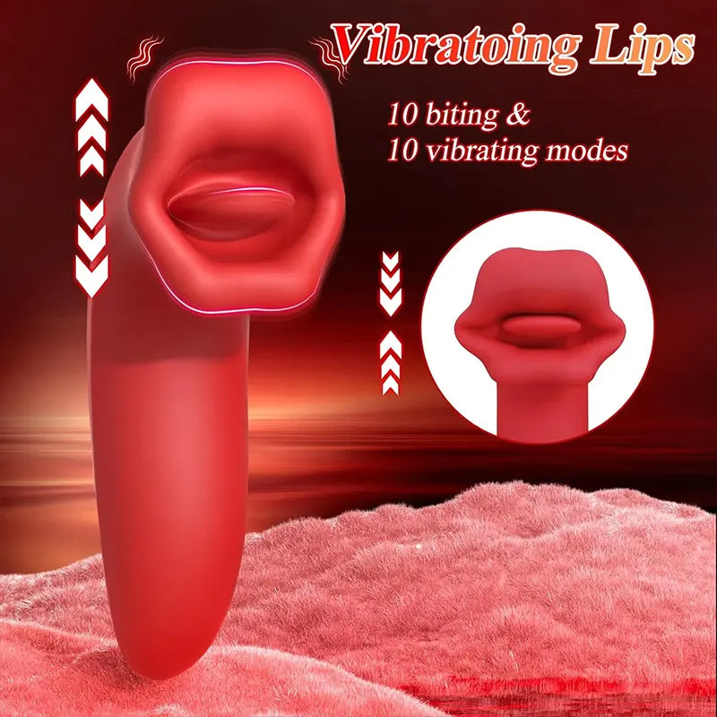 Double Red Lips Dual-Action Vibrator