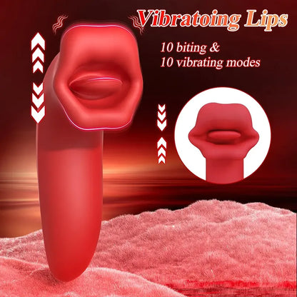 Double Red Lips Dual-Action Vibrator