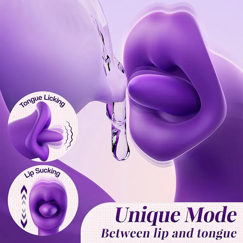 Rose Slap Vibrating Tongue Licking Toy Vibrator