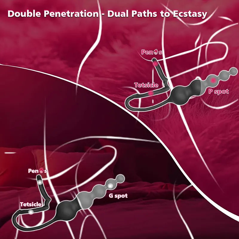Remote Control Multi-Penis Ring Vibrating Vestibule Plugs