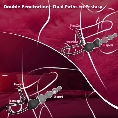 Remote Control Multi-Penis Ring Vibrating Vestibule Plugs