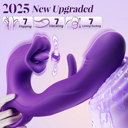 Rose Slap Vibrating Tongue Licking Toy Vibrator