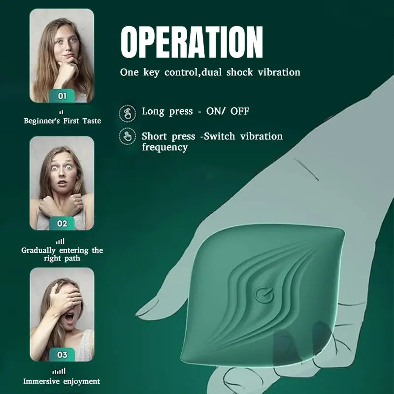 Green Mini Vibrator - 10-Mode G-Spot Stimulator