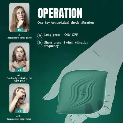 Green Mini Vibrator - 10-Mode G-Spot Stimulator