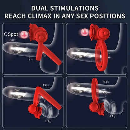 Rose Vibrating Stimulating Penis Ring