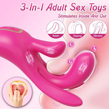 3 in 1 Finger insertion for clitoral stimulation G-spot vibrator