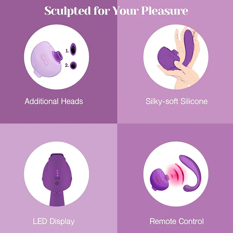 Detachable 3-in-1 Clitoral Sucking Vibrator
