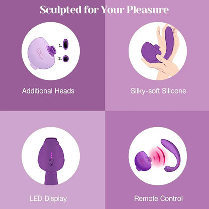 Detachable 3-in-1 Clitoral Sucking Vibrator