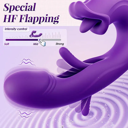 Rose Slap Vibrating Tongue Licking Toy Vibrator