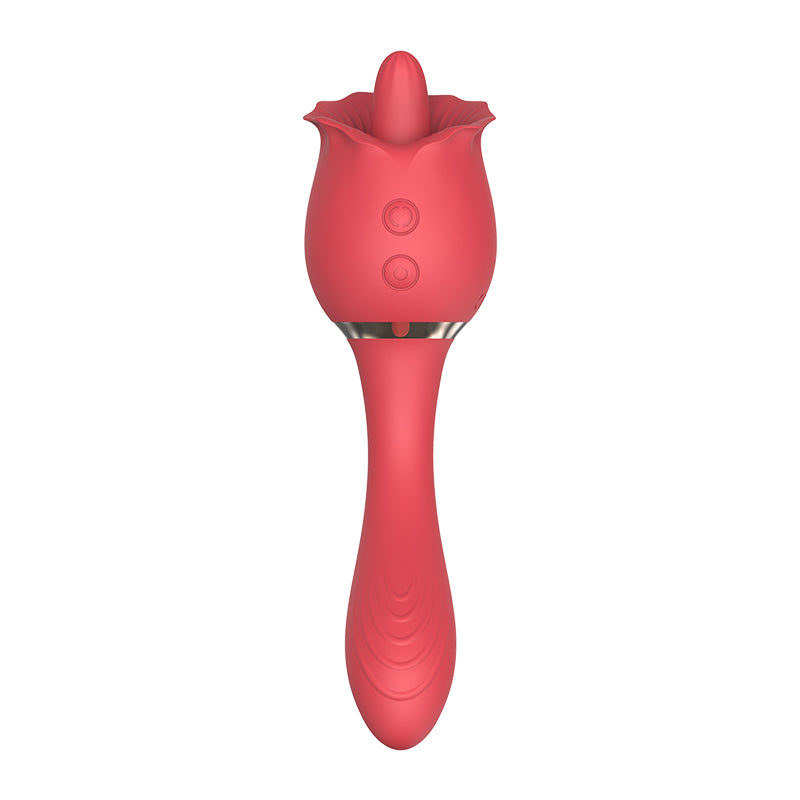 Rose Double Tongue Licking Vibrator ootyemo-d914.myshopify.com