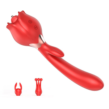 Rose Flirting Double-headed Vibrator ootyemo-d914.myshopify.com