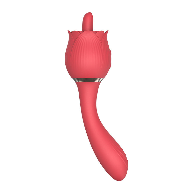 Rose Double Tongue Licking Vibrator ootyemo-d914.myshopify.com