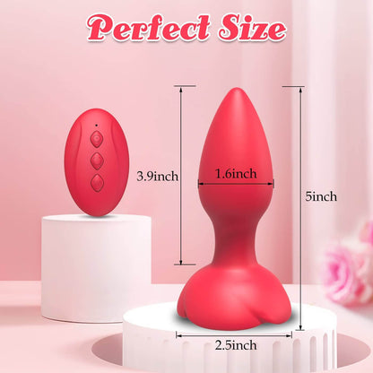 Male Vibrating Butt Plug Rose ootyemo-d914.myshopify.com