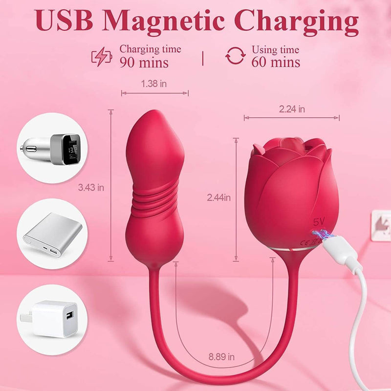 Rose Couple Tongue Licking Stretch Vibrator ootyemo-d914.myshopify.com