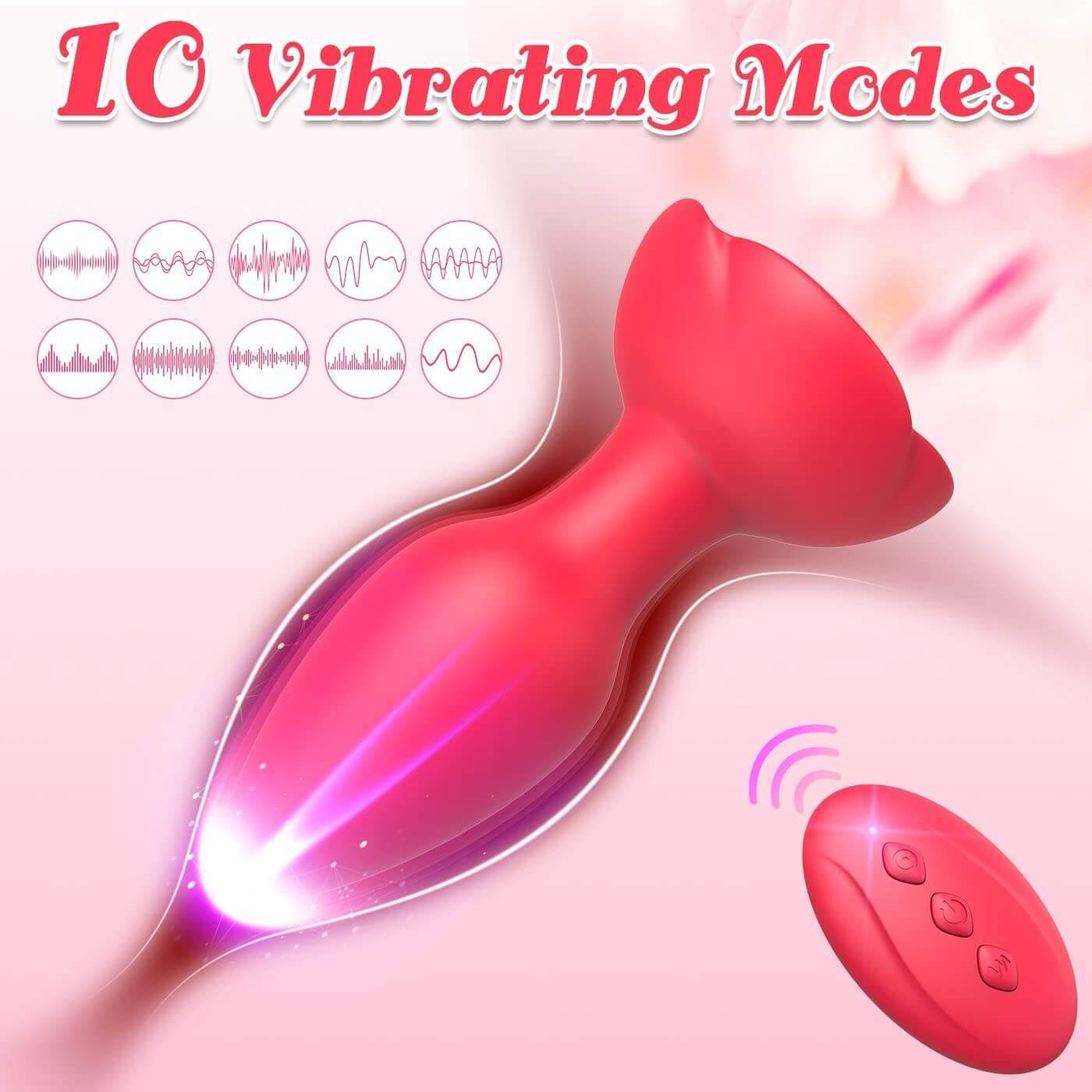 Male Vibrating Butt Plug Rose ootyemo-d914.myshopify.com