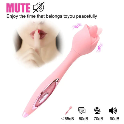 Rose Tongue Licking Wand Vibrator ootyemo-d914.myshopify.com