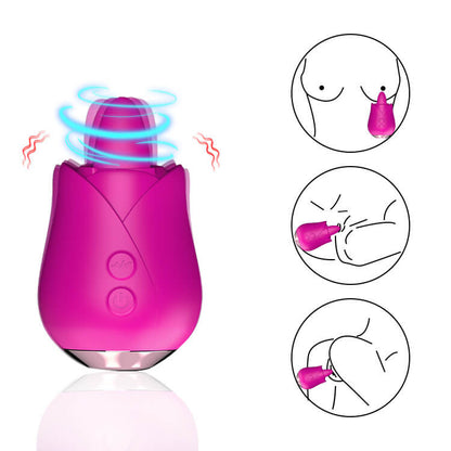 Rose Licks Mini Vibrator with Tongue ootyemo-d914.myshopify.com