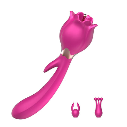 Rose Flirting Double-headed Vibrator ootyemo-d914.myshopify.com