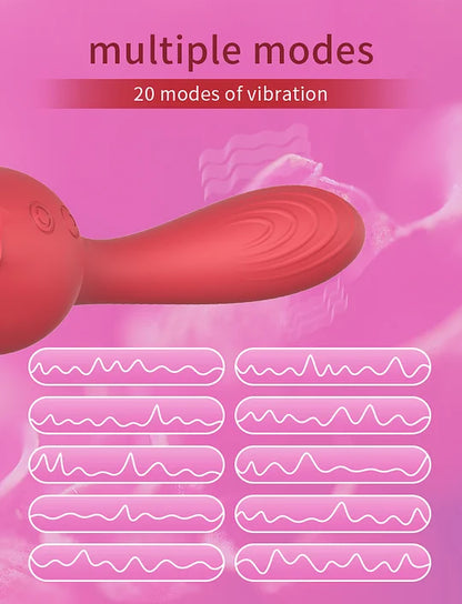 Rose Double Tongue Licking Vibrator ootyemo-d914.myshopify.com