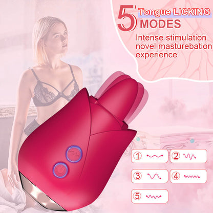 Rose Licks Mini Vibrator with Tongue ootyemo-d914.myshopify.com