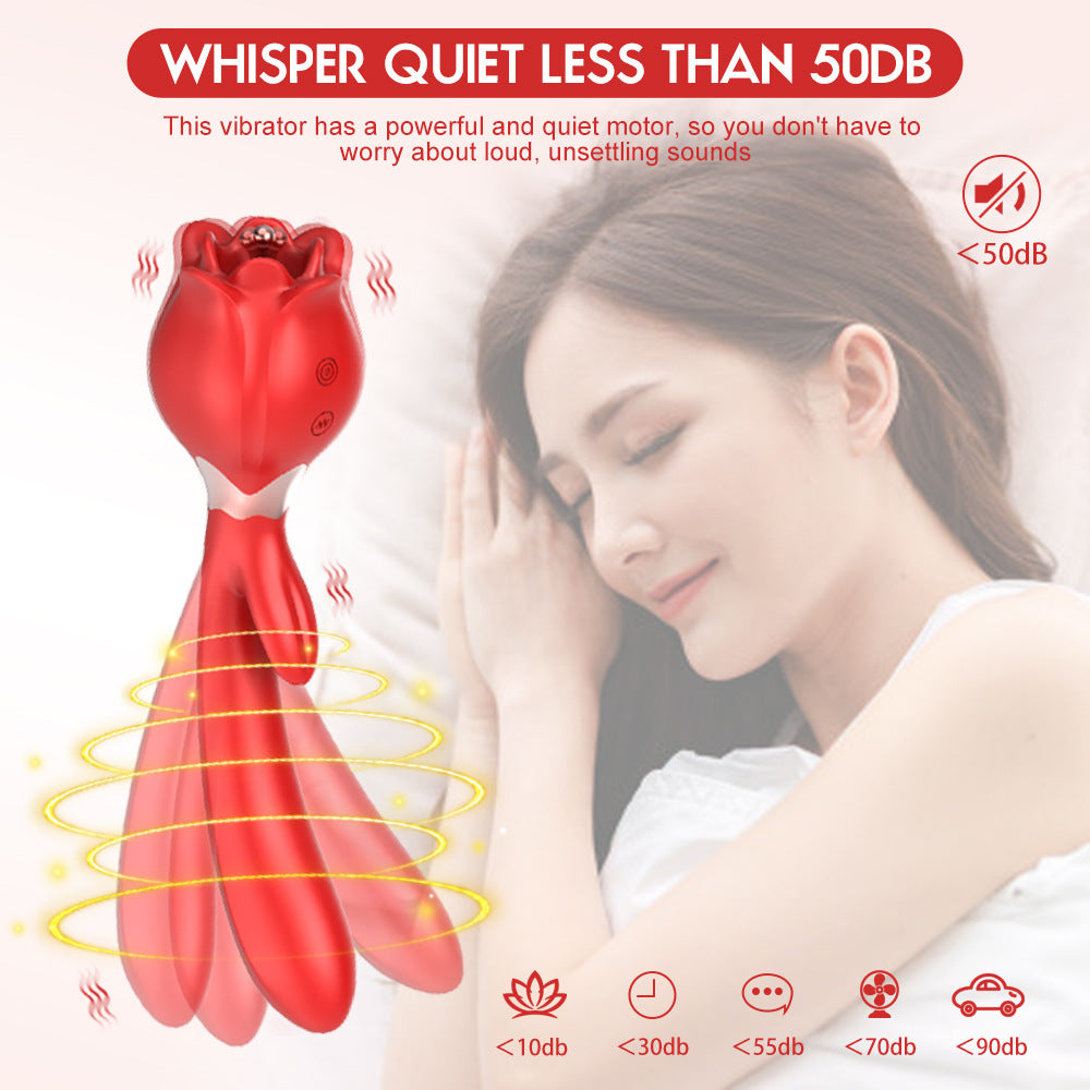 Rose Flirting Double-headed Vibrator ootyemo-d914.myshopify.com