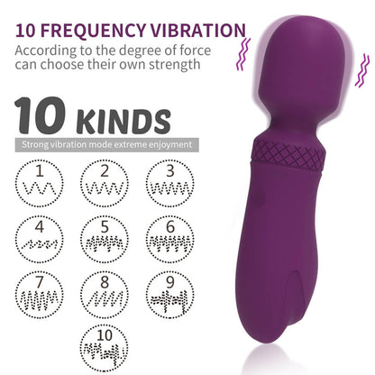 10 Frequency AV Vibrator Pink