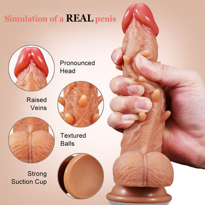 Simulated Barbed Dildo Manual Liquid Silicone