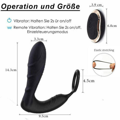 Single Ring Prostate Massager Anal Plug Black