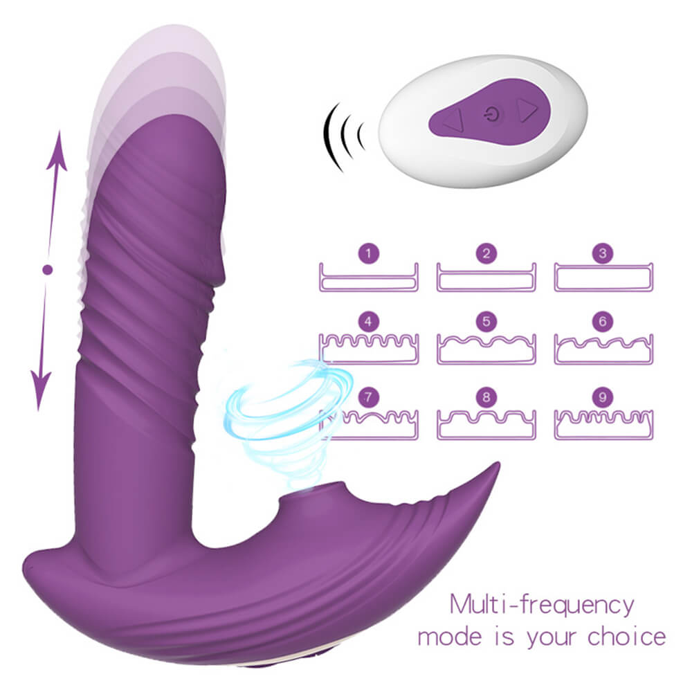 Telescopic Sucking Wearable Massager Purple
